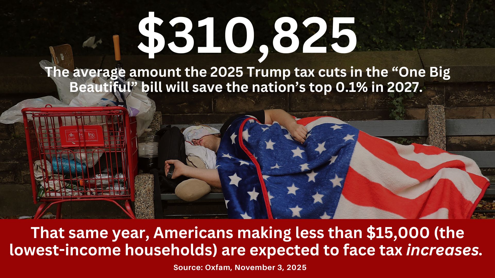 A photo of the East Wing demolition with the text: $300 billion, The cost of construction for President Trump's new White House ballroom. 37 corporate donors are footing the bill including Lockheed Martin, Palantir Technologies, Meta Platforms, Apple, Amazon, and Google. Source: Fortune, October 26, 2025